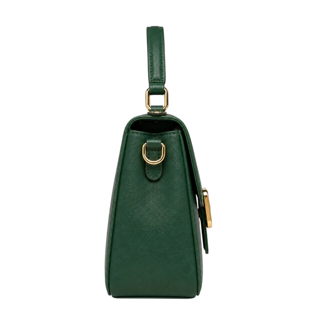 Bagmora Green Emerald Luxe Chain Handbag for Women